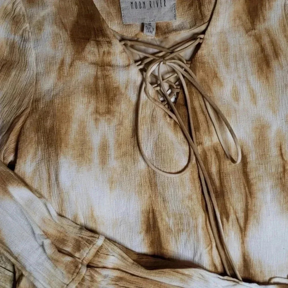 Moon River | Boho Shirt | Camel | Size X Small - Picture 5 of 7